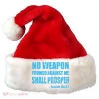 No Weapon Formed Against Me Shall Prosper Isaiah Santa Hat thumb 0