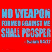 No Weapon Formed Against Me Shall Prosper Isaiah Santa Hat thumb 1