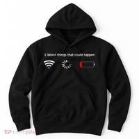 No WiFi No Battery Loading Geek Hoodie thumb 0