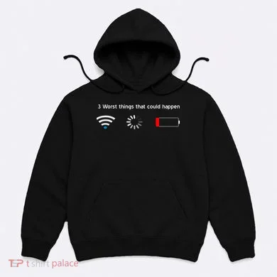 No WiFi No Battery Loading Geek Hoodie