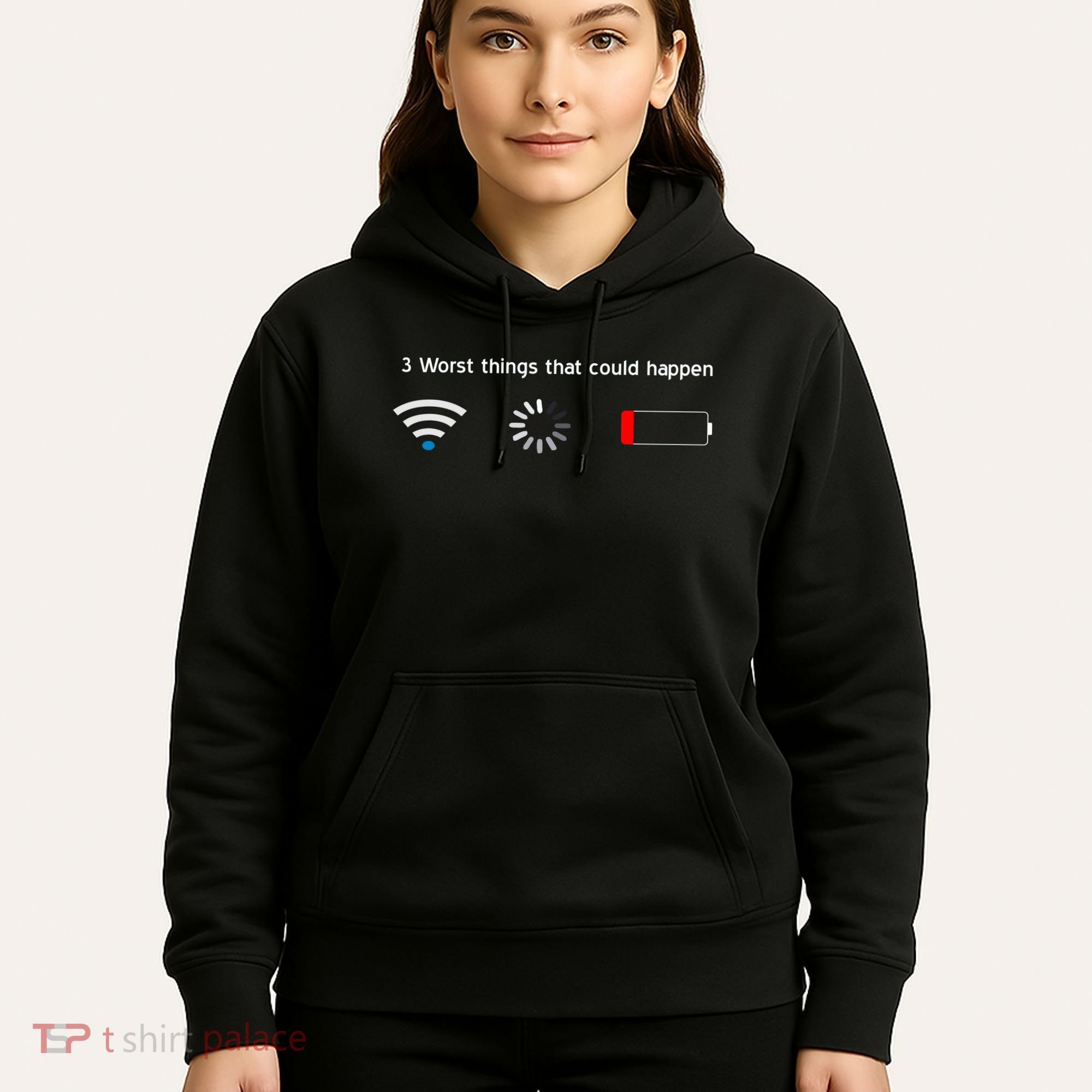 No WiFi No Battery Loading Geek Hoodie