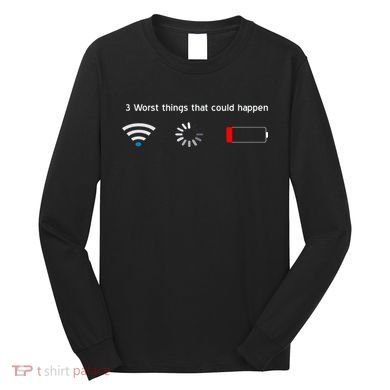 No WiFi No Battery Loading Geek Long Sleeve Shirt