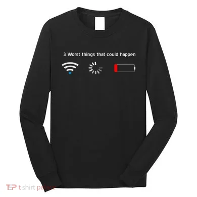 No WiFi No Battery Loading Geek Long Sleeve Shirt