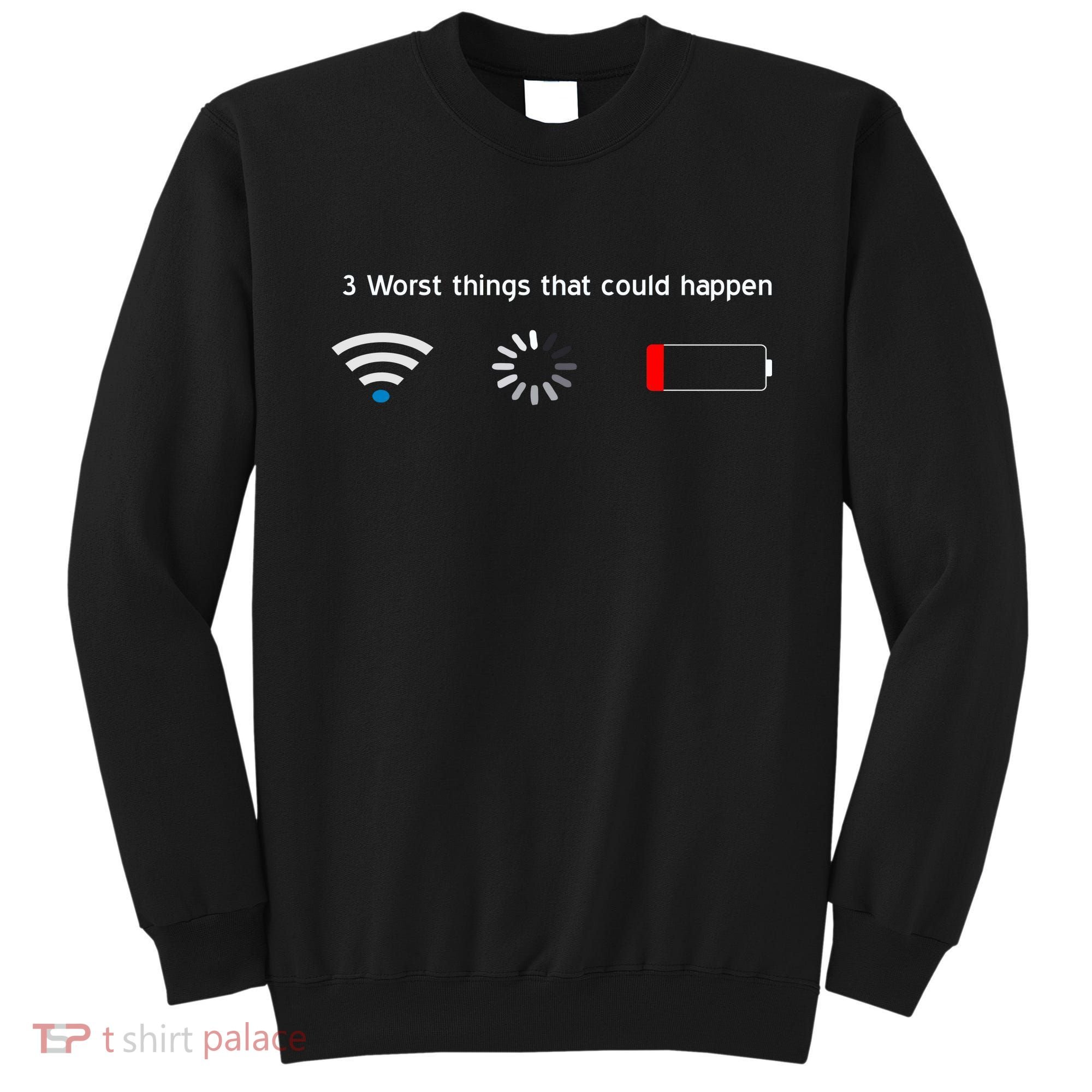 No WiFi No Battery Loading Geek Sweatshirt