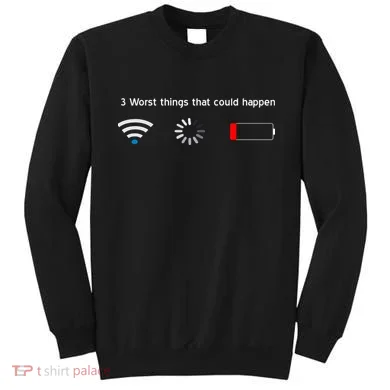 No WiFi No Battery Loading Geek Sweatshirt