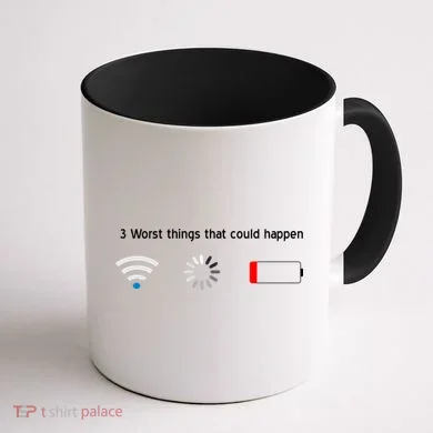 No WiFi No Battery Loading Geek Coffee Mug back