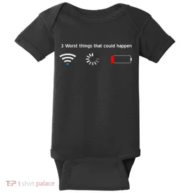 No WiFi No Battery Loading Geek Baby Bodysuit