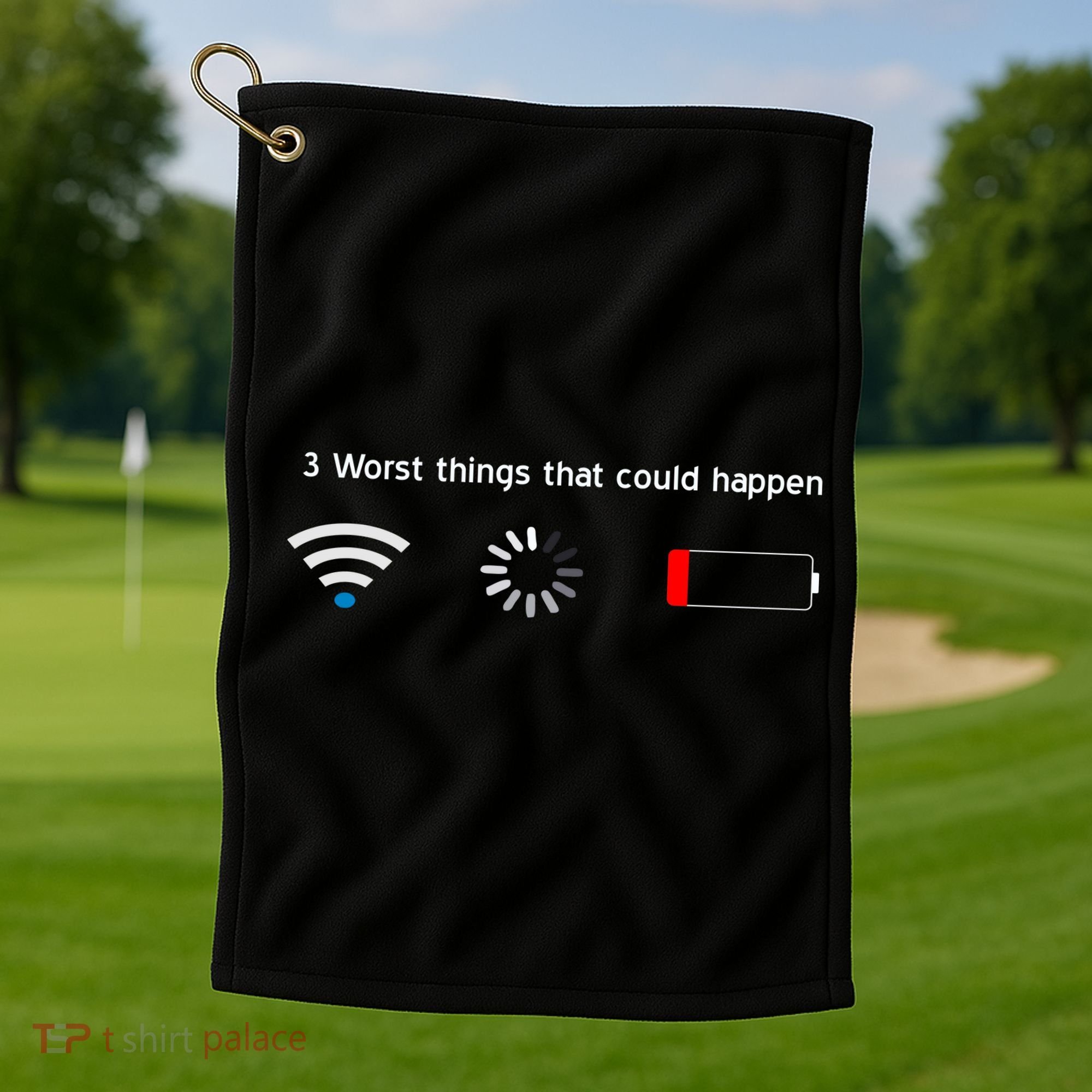No WiFi No Battery Loading Geek Golf Towel
