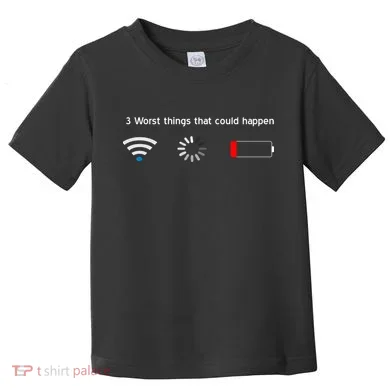 No WiFi No Battery Loading Geek Toddler T-Shirt