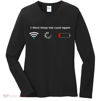 No WiFi No Battery Loading Geek Women's Long Sleeve Shirt