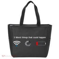 No WiFi No Battery Loading Geek Tote Bag thumb 0