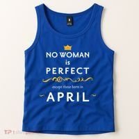 No Woman Is Perfect Except Those Born In April Tank Top thumb 2