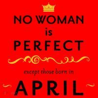 No Woman Is Perfect Except Those Born In April Santa Hat thumb 1