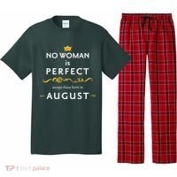 No Woman Is Perfect Except Those Born In August Pajama Set thumb 0