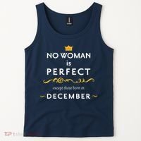 No Woman Is Perfect Except Those Born In December Tank Top thumb 2