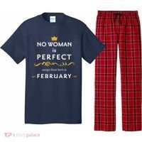 No Woman Is Perfect Except Those Born In Febuary Pajama Set thumb 0