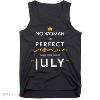 No Woman Is Perfect Except Those Born In July Tank Top thumb 0