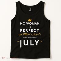 No Woman Is Perfect Except Those Born In July Tank Top thumb 2