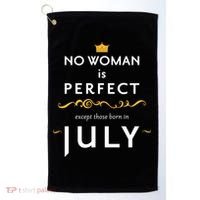 No Woman Is Perfect Except Those Born In July Golf Towel thumb 0