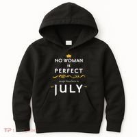 No Woman Is Perfect Except Those Born In July Kids Hoodie thumb 0