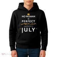 No Woman Is Perfect Except Those Born In July Kids Hoodie thumb 4