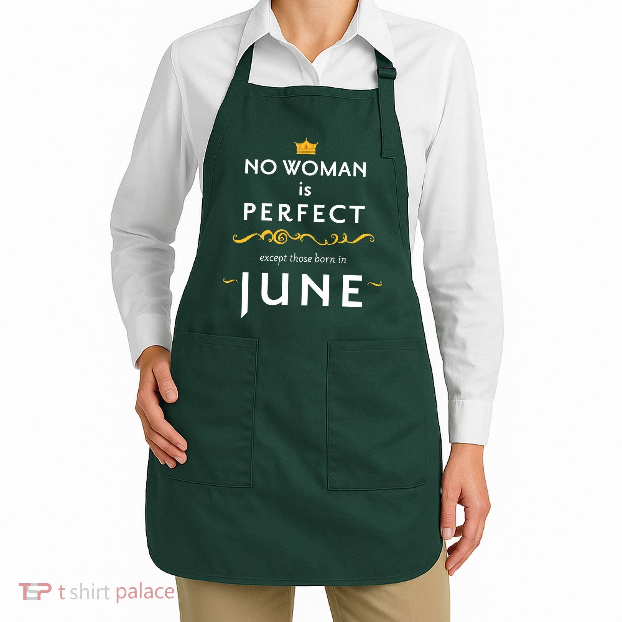 No Woman Is Perfect Except Those Born In June Apron