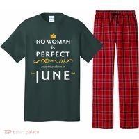 No Woman Is Perfect Except Those Born In June Pajama Set thumb 0