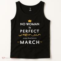 No Woman Is Perfect Except Those Born In March Tank Top thumb 2