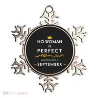 No Woman Is Perfect Except Those Born In September Ornament thumb 0