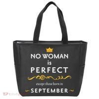 No Woman Is Perfect Except Those Born In September Tote Bag thumb 0