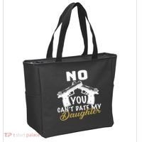 No You Can't Date My Daughter Funny Dad Tote Bag thumb 2