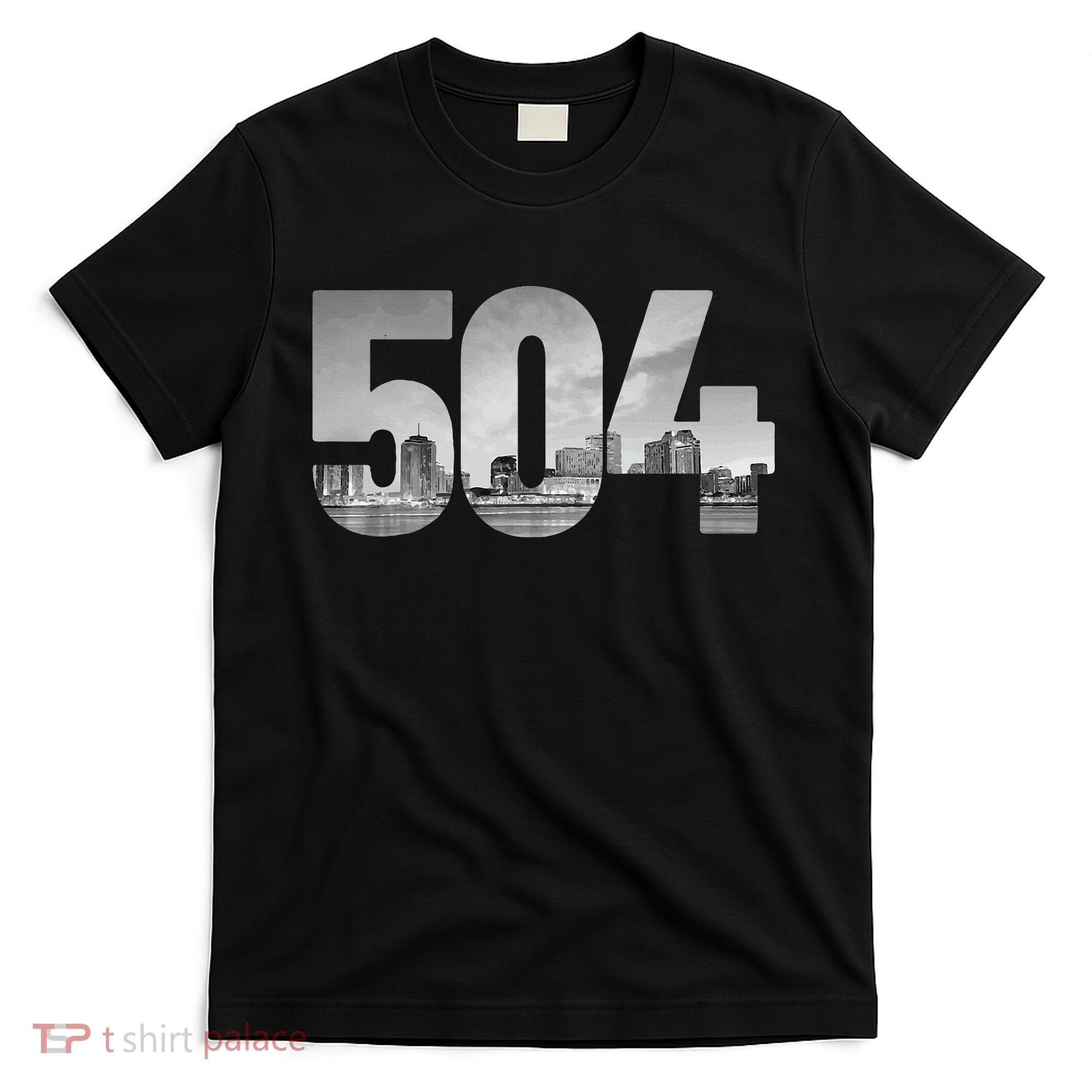 New Orleans 504 Area Code Skyline Louisiana Vintage T-Shirt