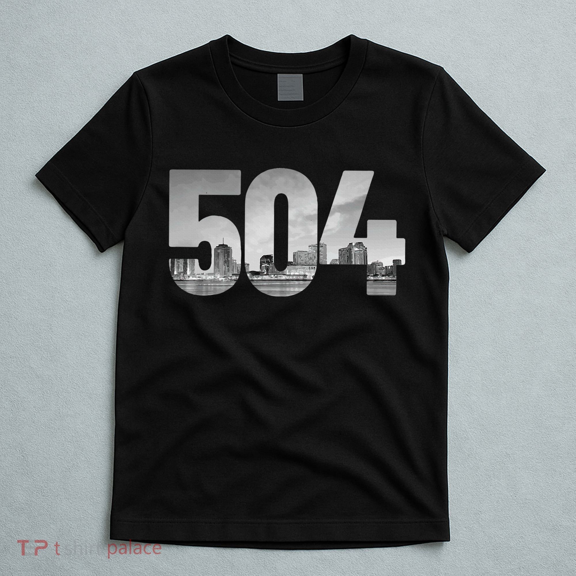 New Orleans 504 Area Code Skyline Louisiana Vintage T-Shirt