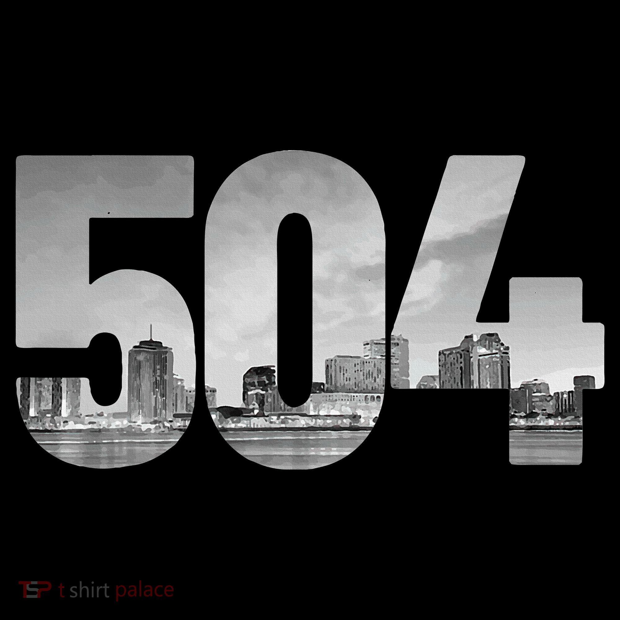 New Orleans 504 Area Code Skyline Louisiana Vintage T-Shirt
