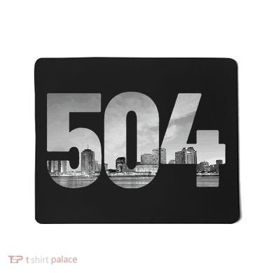 New Orleans 504 Area Code Skyline Louisiana Vintage Mousepad