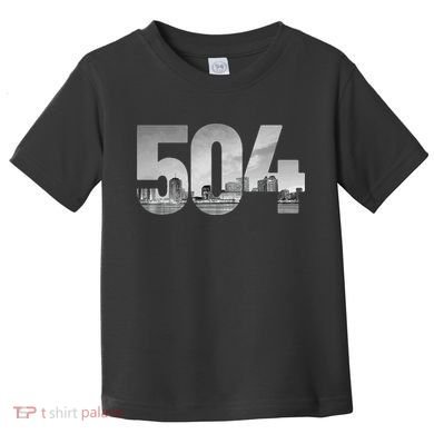New Orleans 504 Area Code Skyline Louisiana Vintage Toddler T-Shirt