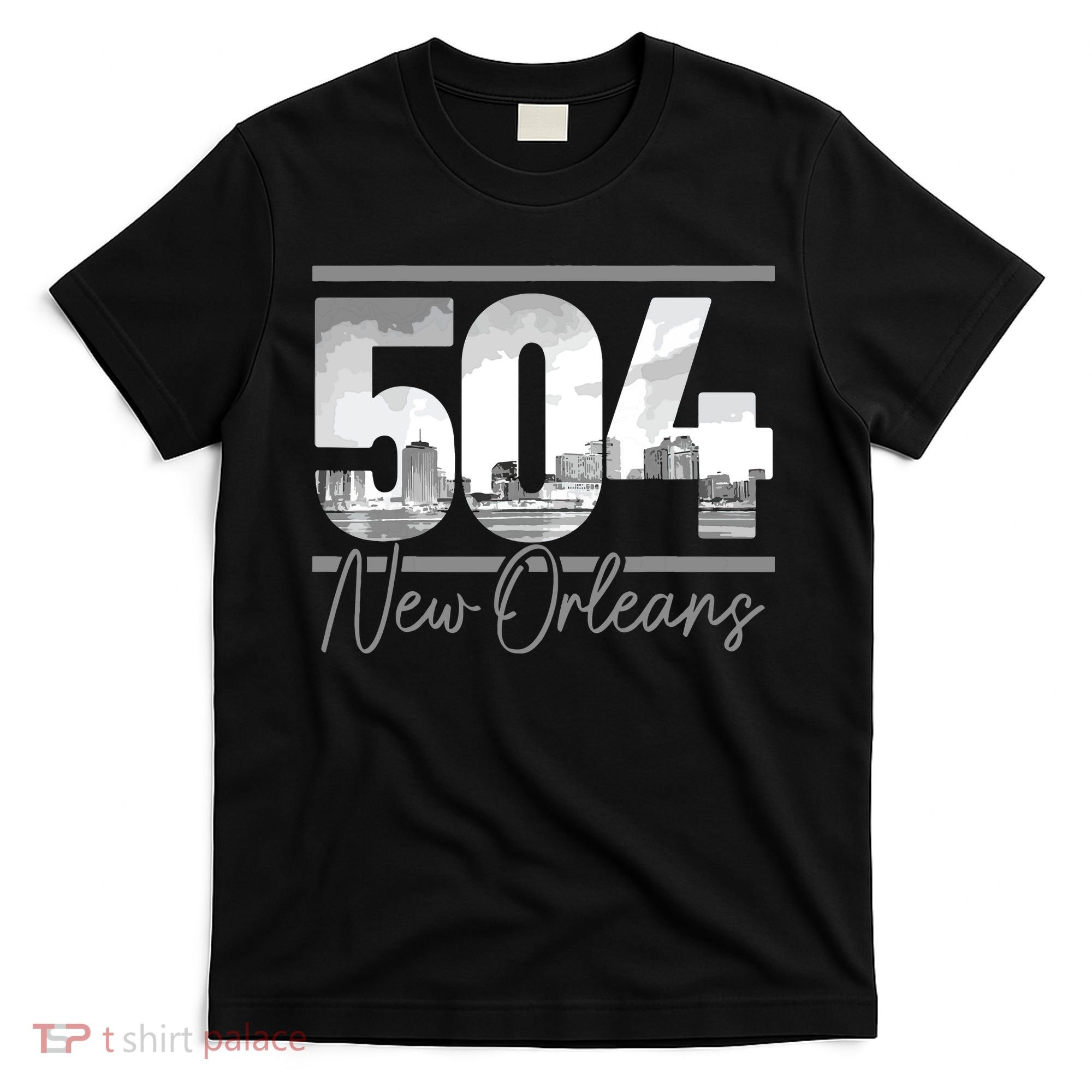 New Orleans 504 Area Code Skyline Louisiana Vintage T-Shirt