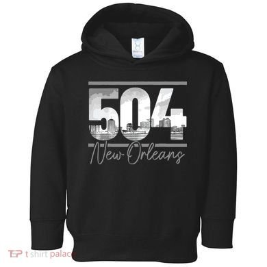 New Orleans 504 Area Code Skyline Louisiana Vintage Toddler Hoodie