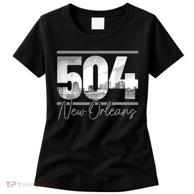 New Orleans 504 Area Code Skyline Louisiana Vintage Women's T-Shirt