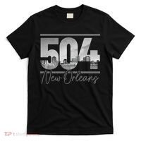 New Orleans 504 Area Code Skyline Louisiana Vintage T-Shirt thumb 0