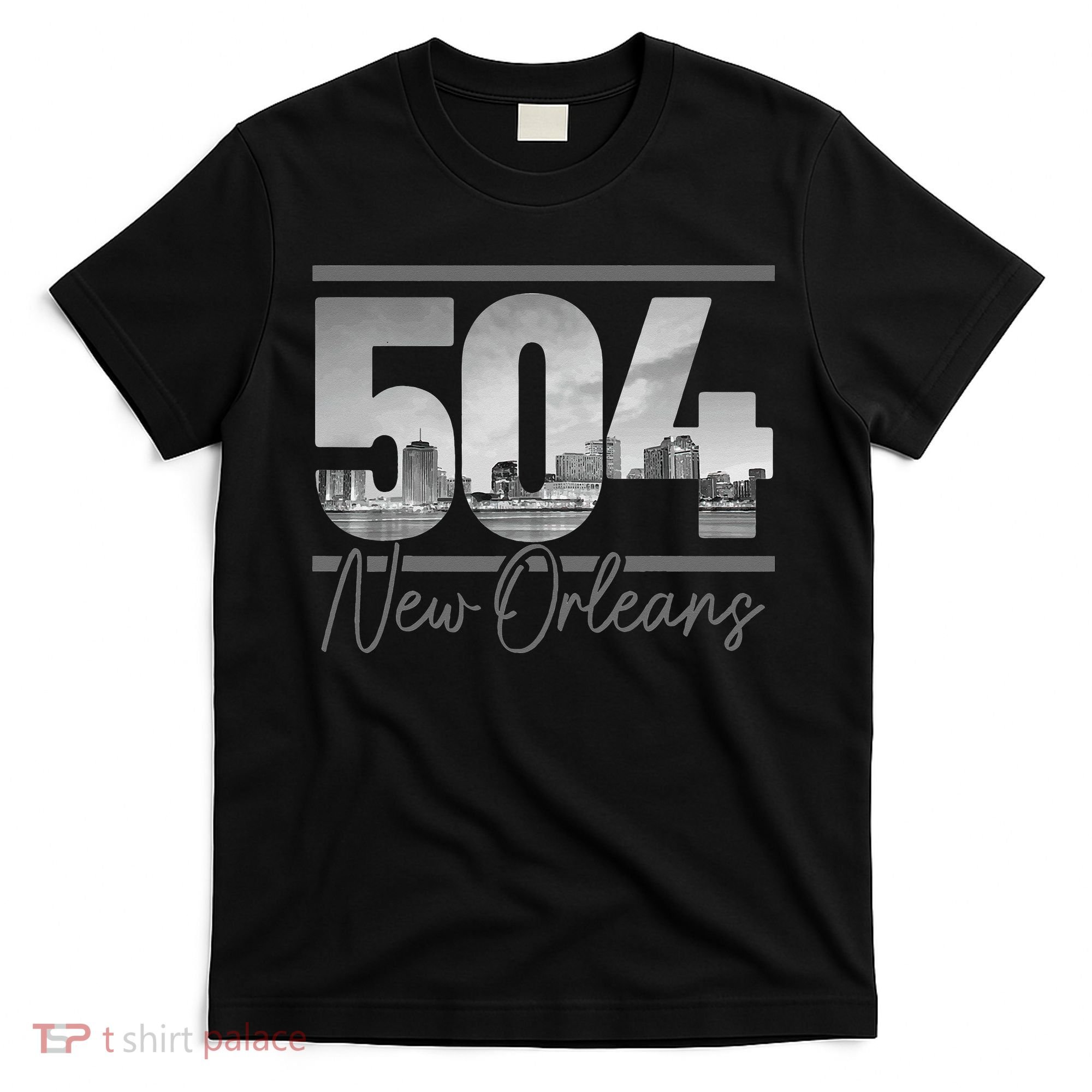 New Orleans 504 Area Code Skyline Louisiana Vintage T-Shirt