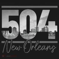 New Orleans 504 Area Code Skyline Louisiana Vintage T-Shirt thumb 7