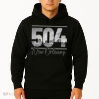 New Orleans 504 Area Code Skyline Louisiana Hoodie thumb 2
