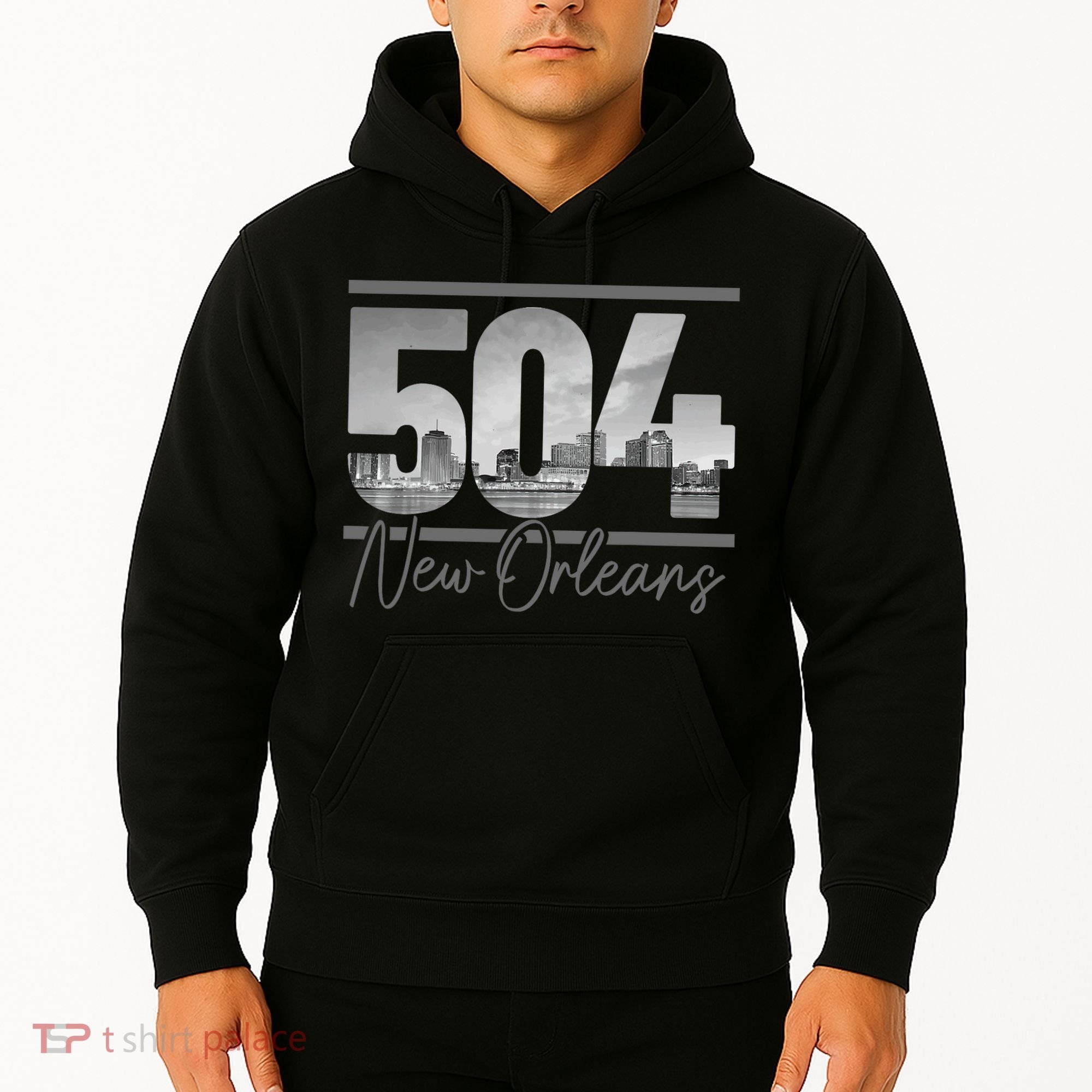 New Orleans 504 Area Code Skyline Louisiana Hoodie
