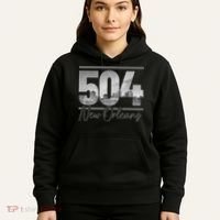 New Orleans 504 Area Code Skyline Louisiana Hoodie thumb 5