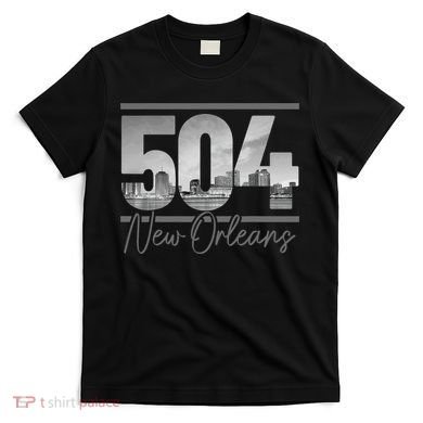 New Orleans 504 Area Code Skyline Louisiana T-Shirt