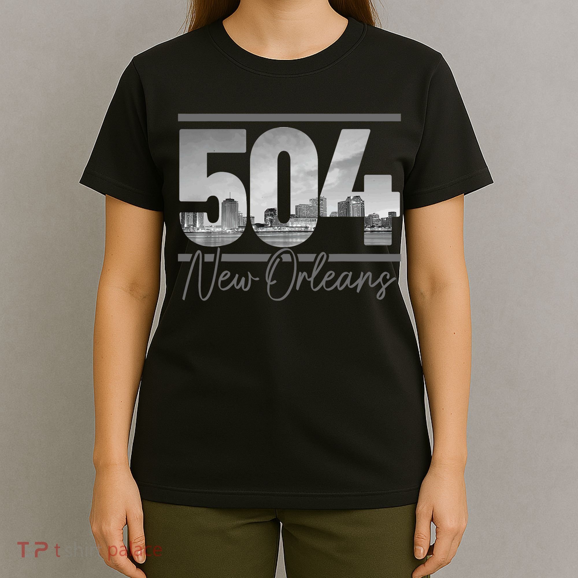 New Orleans 504 Area Code Skyline Louisiana T-Shirt