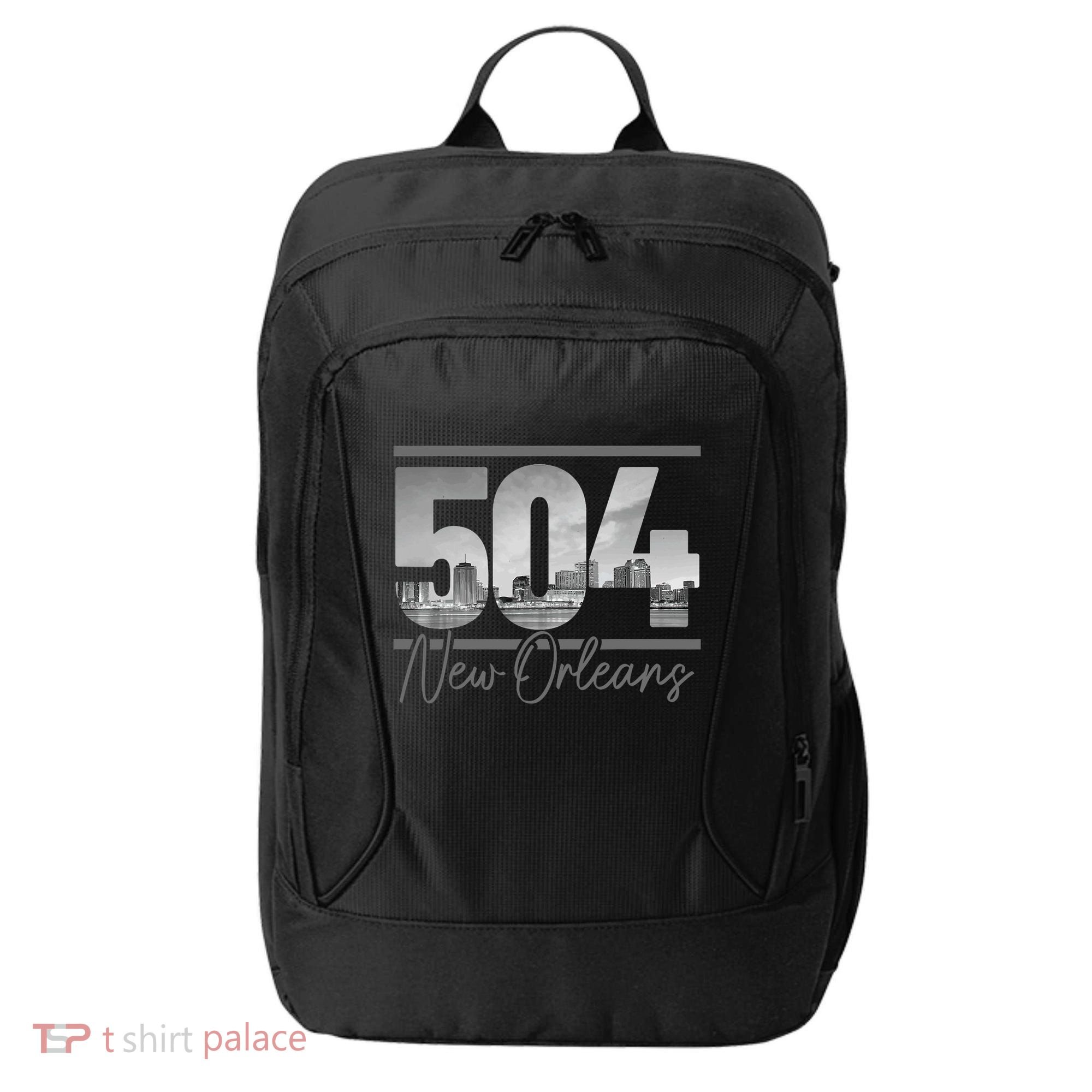 New Orleans 504 Area Code Skyline Louisiana City Backpack