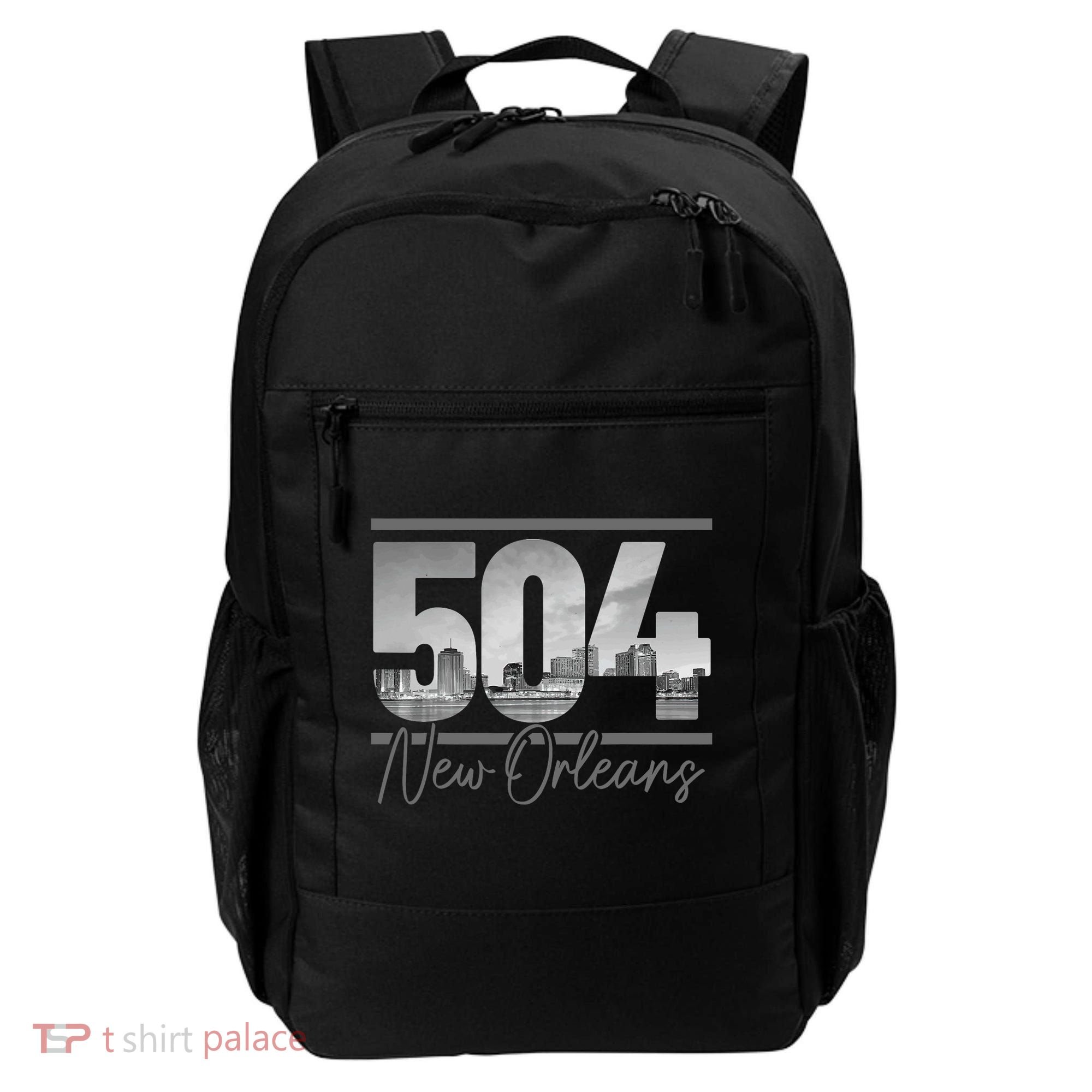 New Orleans 504 Area Code Skyline Louisiana Backpack