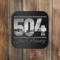 New Orleans 504 Area Code Skyline Louisiana Coaster thumb 0